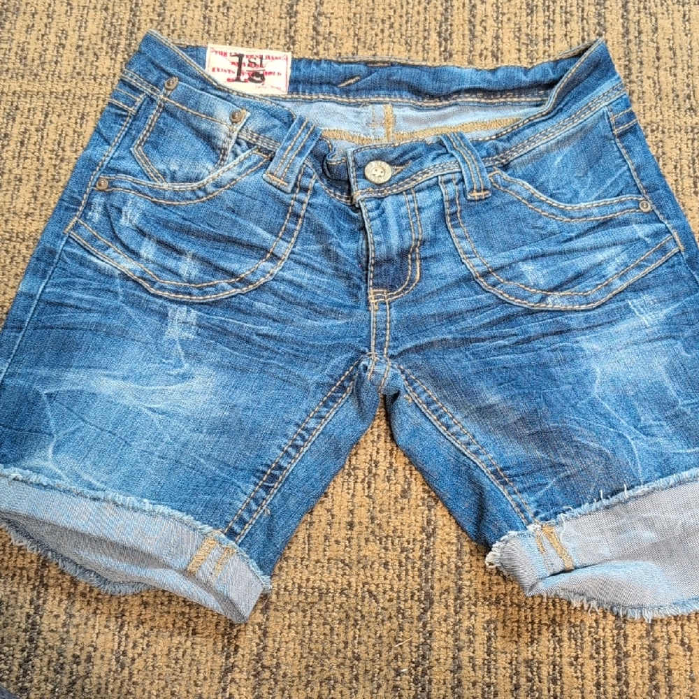 1st Kiss Distressed Blue Jean Shorts